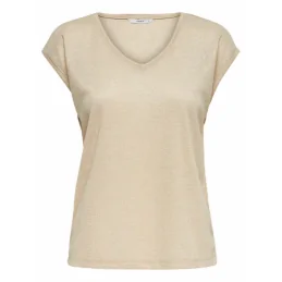 TEE-SHIRT ONLSILVERY S/S V NECK LUREX ONLY